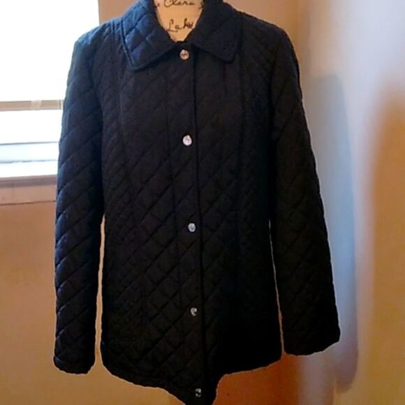 CALVIN KLEIN BLACK QUILTED JACKET SIZE LARGE - Picture 1 of 12